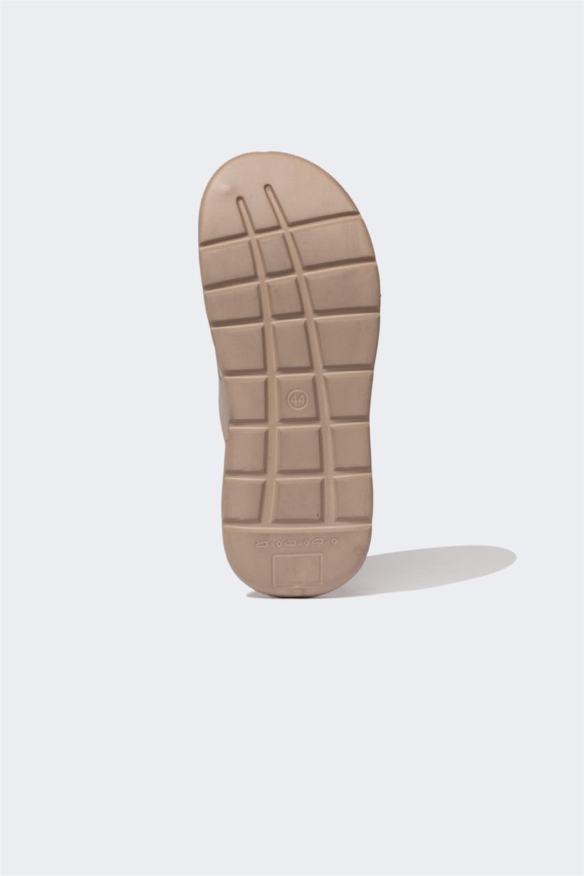 Erkek Koyu Bej Erkek Yüksek Taban Eva Terlik