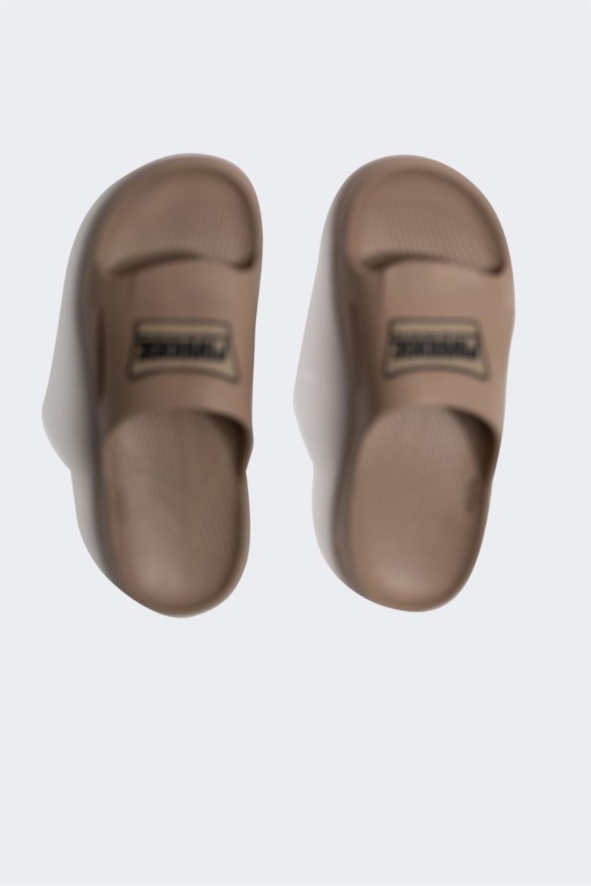 Erkek Koyu Bej Erkek Yüksek Taban Eva Terlik