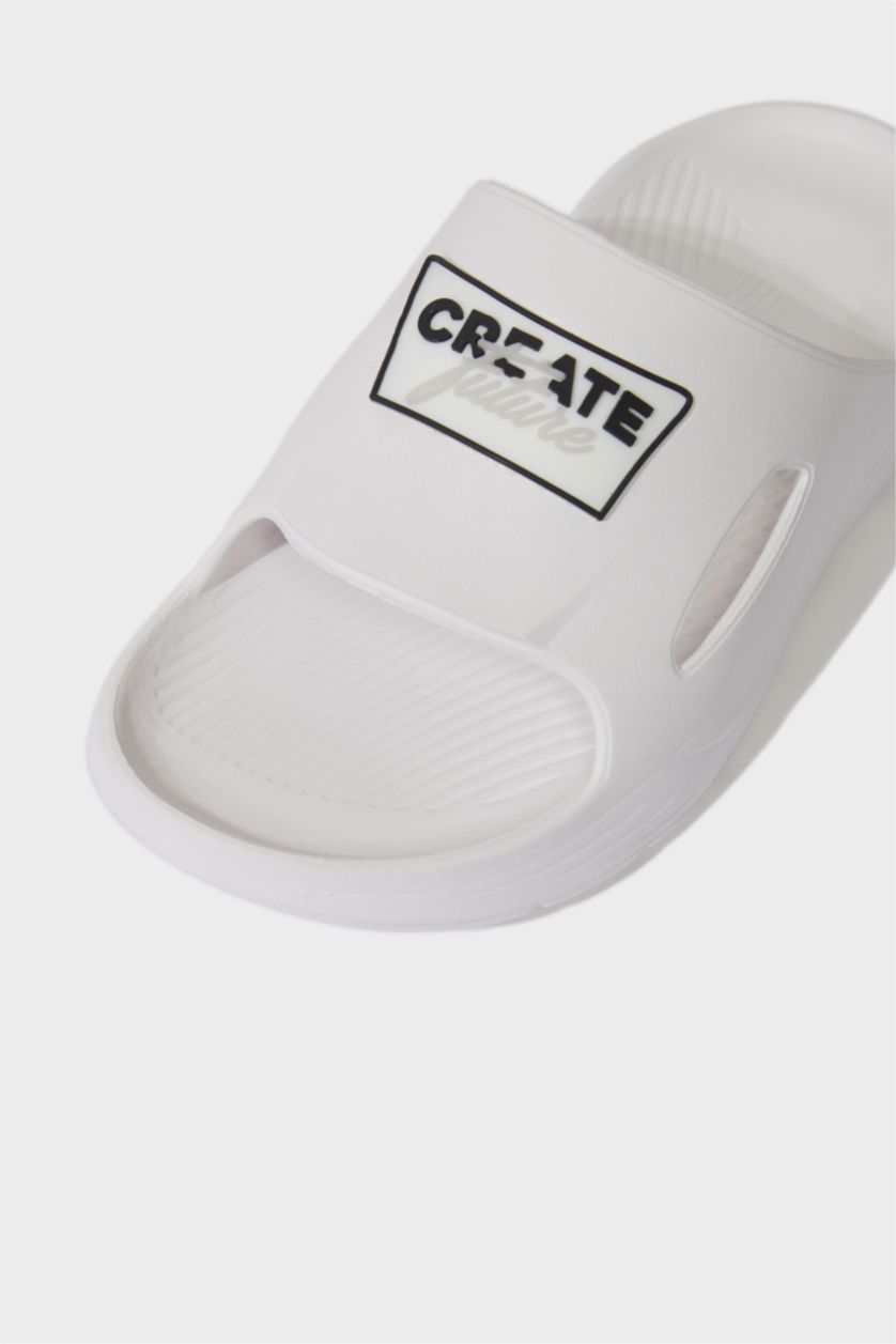 Man White Man High Sole Eva Slippers