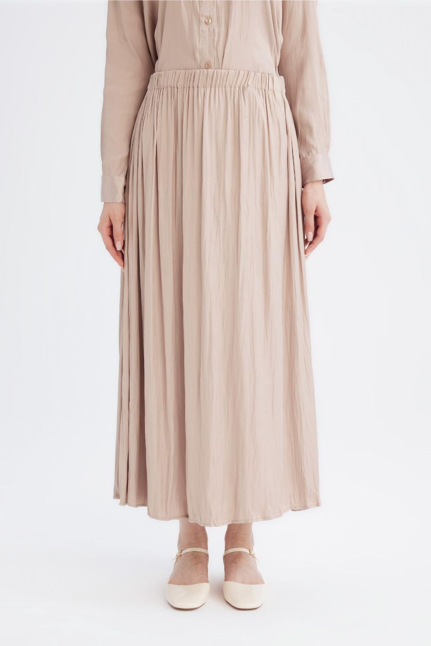 نساء بيج فاتح تنورة ماكسي ستان قصة A