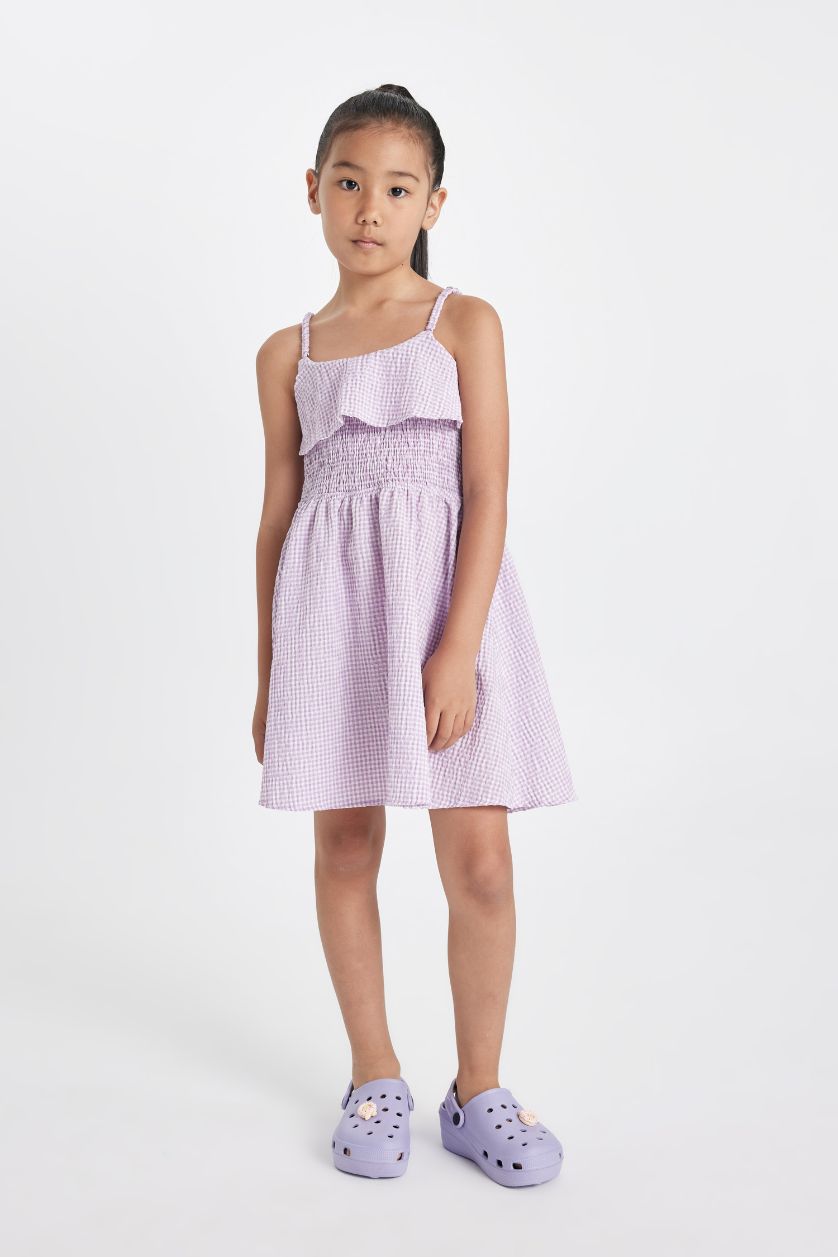 FILLES Violet Robe à Bretelles pour Fille