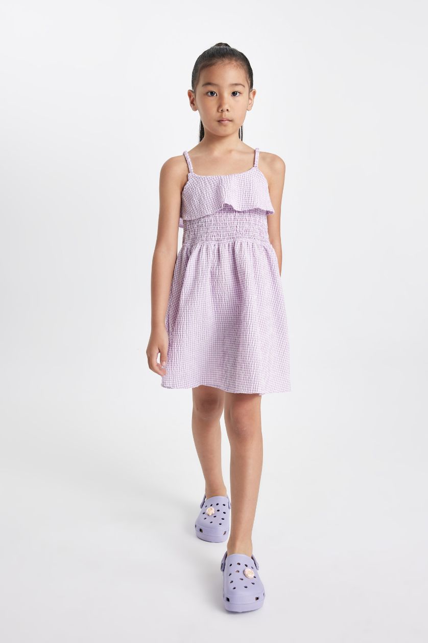 FILLES Violet Robe à Bretelles pour Fille