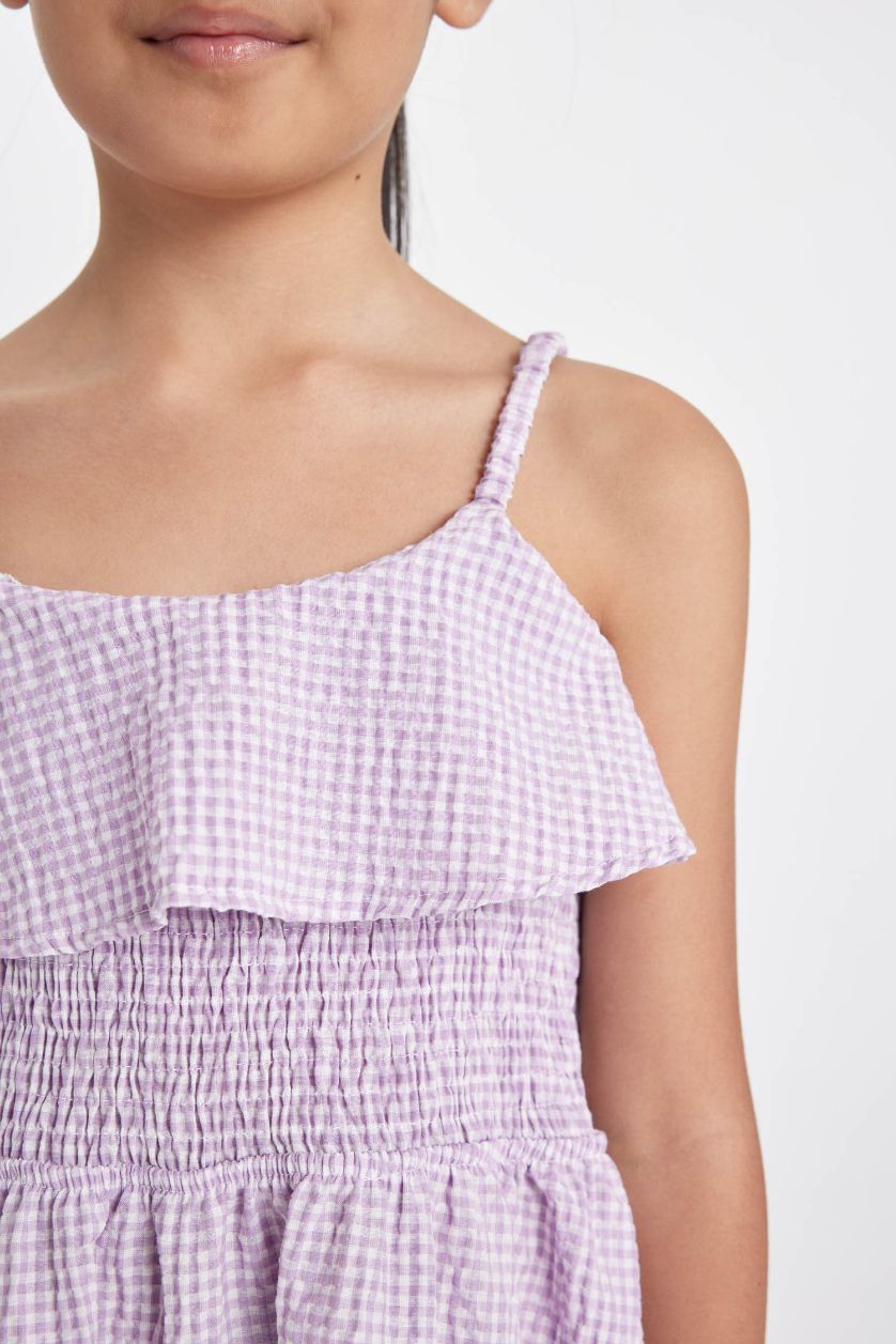 FILLES Violet Robe à Bretelles pour Fille