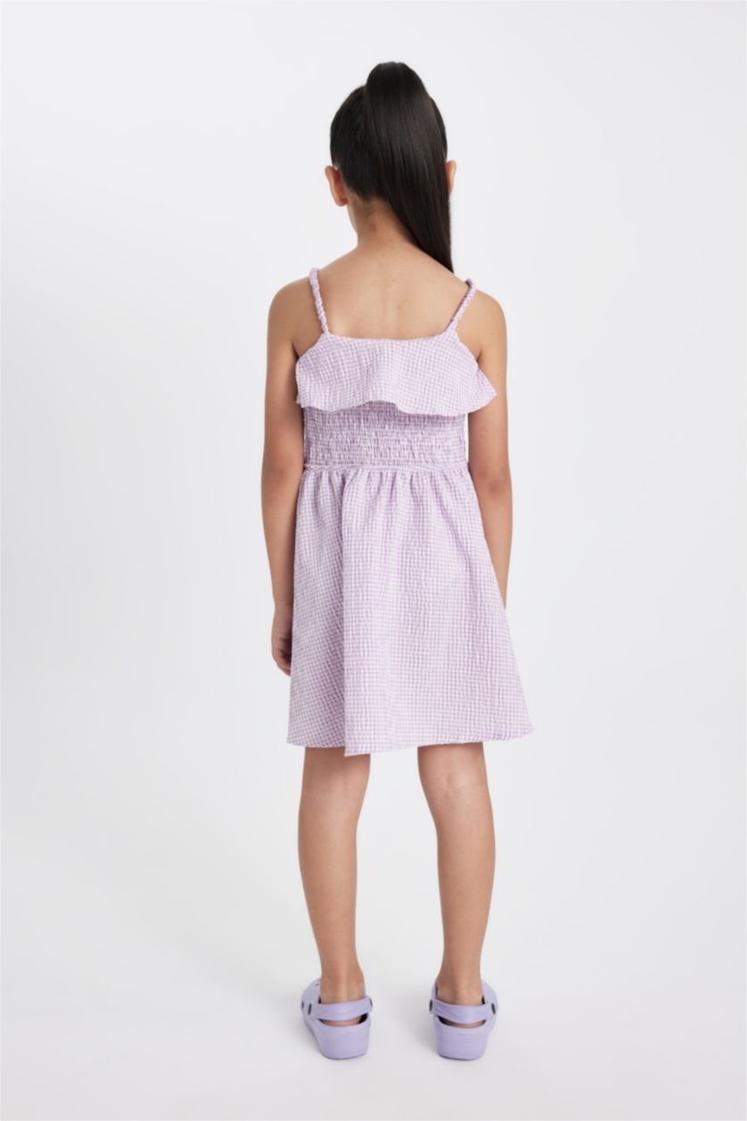 FILLES Violet Robe à Bretelles pour Fille