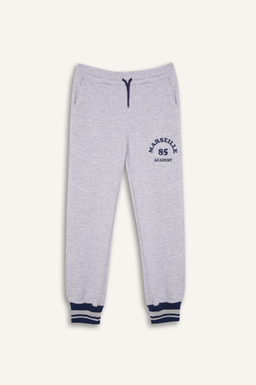 BOYS & TEENS Grey Melange Boy Thick Sweatpants