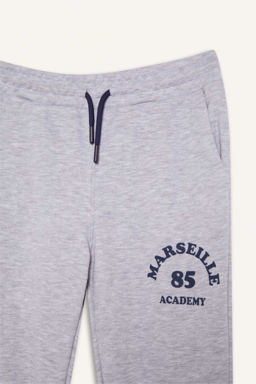 BOYS & TEENS Grey Melange Boy Thick Sweatpants