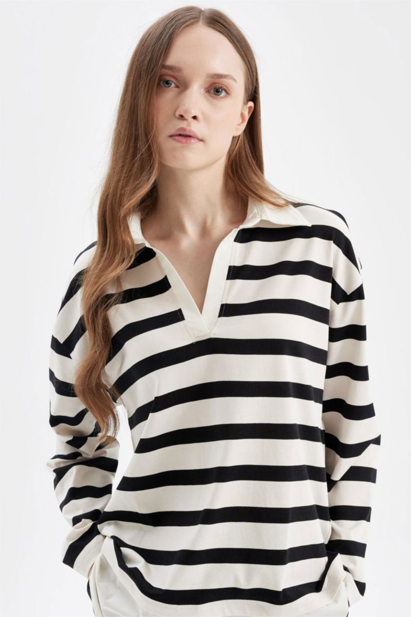 WOMAN Black Regular Fit Long Sleeve Tunic