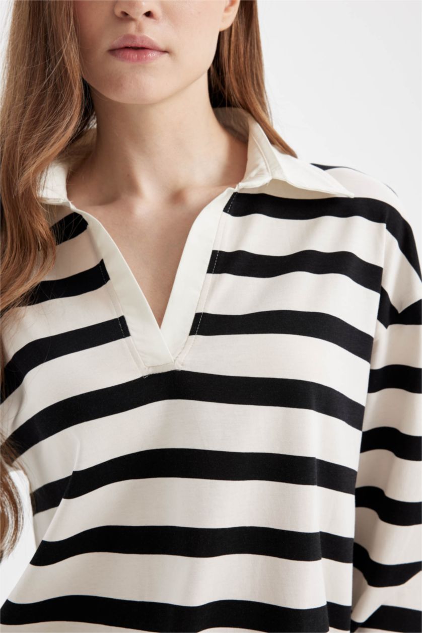 WOMAN Black Regular Fit Long Sleeve Tunic