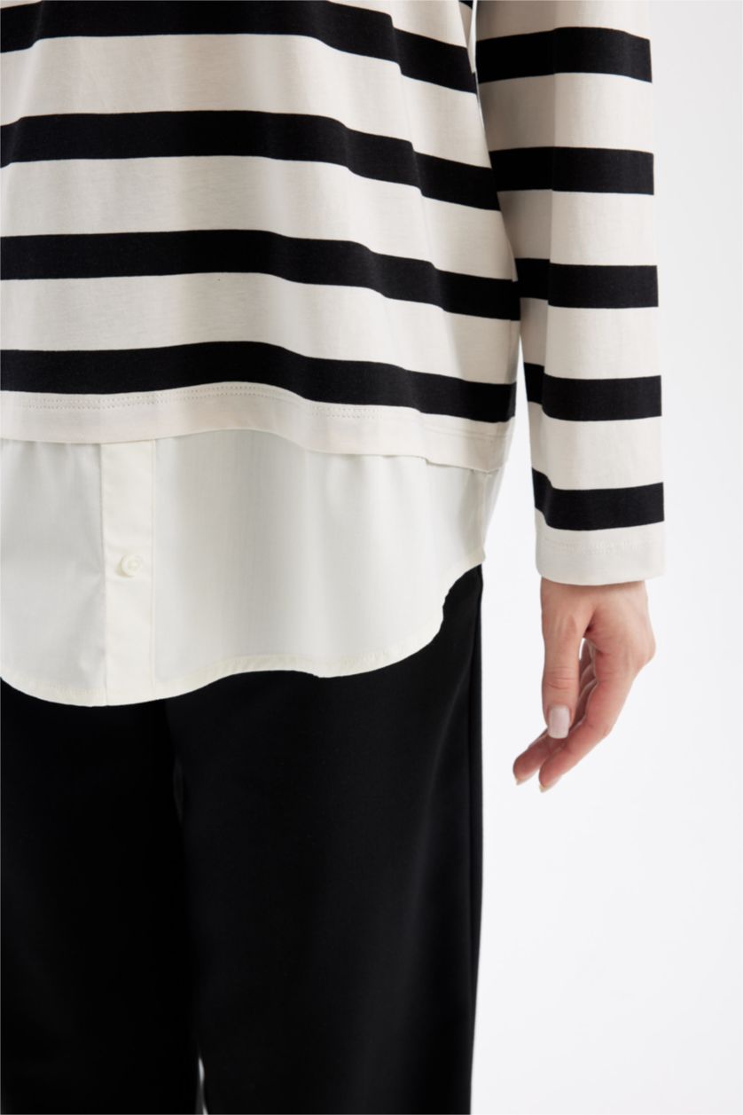 WOMAN Black Regular Fit Long Sleeve Tunic
