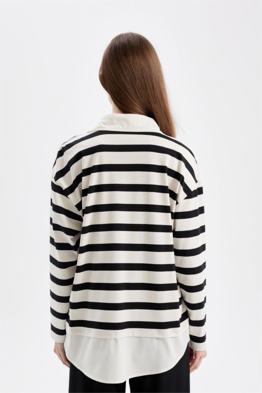 WOMAN Black Regular Fit Long Sleeve Tunic
