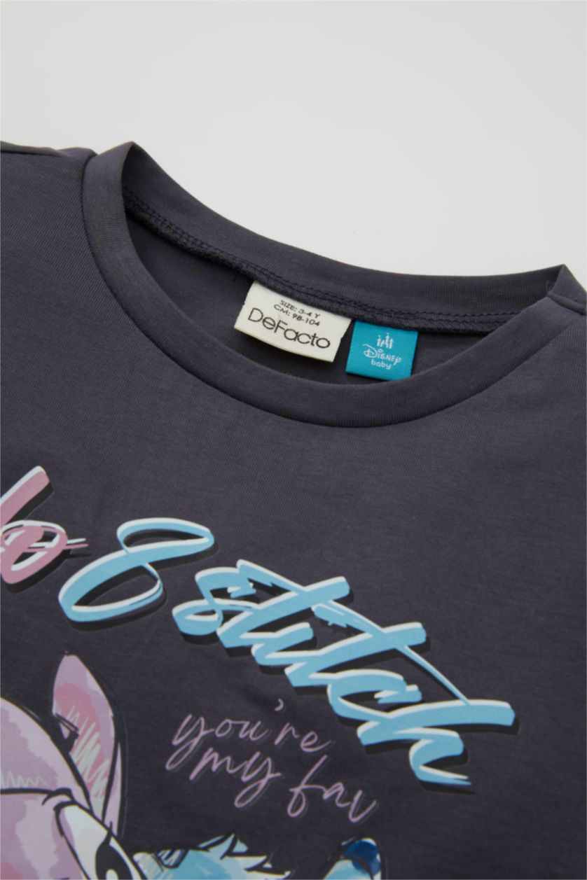 Baby Girl Anthracite Baby Girl Disney Lilo & Stitch T-Shirt