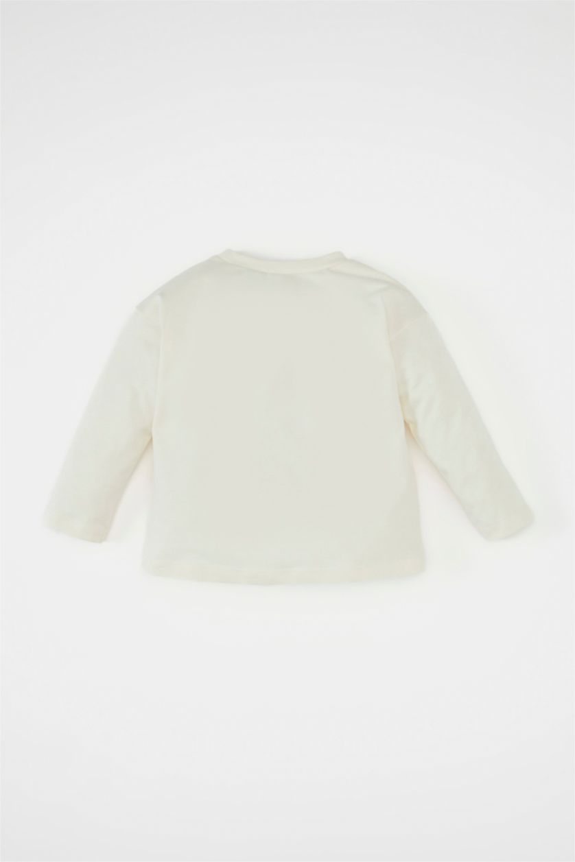 Сәби Қыз экру Сәби Қыз Disney Princess велосипед мойыны ұзын жеңді Ұзын жеңді футболка