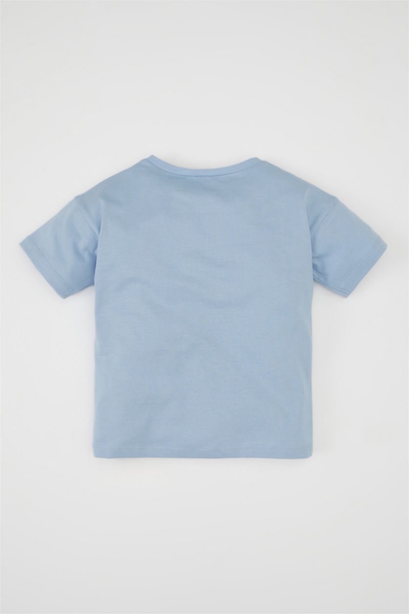 طفلة صغيرة أزرق فاتح تيشيرت بناتي نص ردن قصة عادية بياخة مستديرة من فروزن