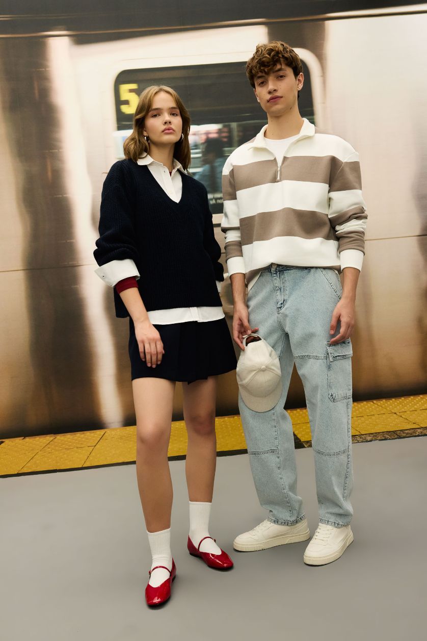 Man Light Blue Wide Leg Normal Waist Jeans