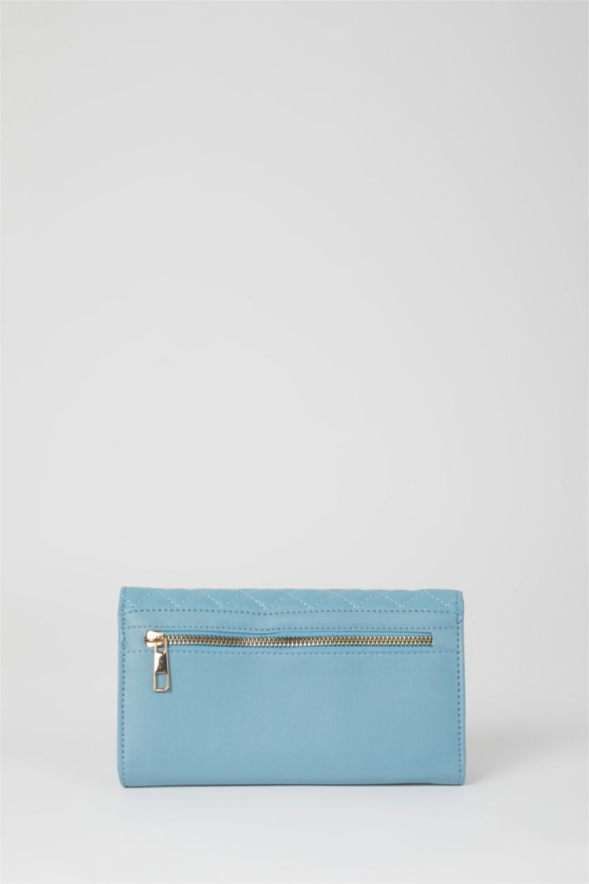 نساء أزرق محفظة نسائي جلد صناعي مبطن