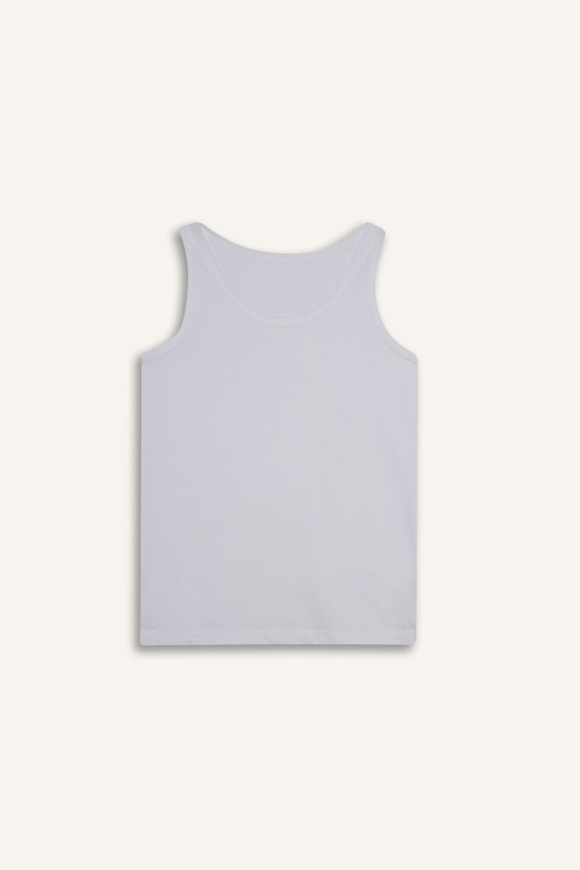 BOYS & TEENS White Boy 5 Piece Undershirt Tank Top