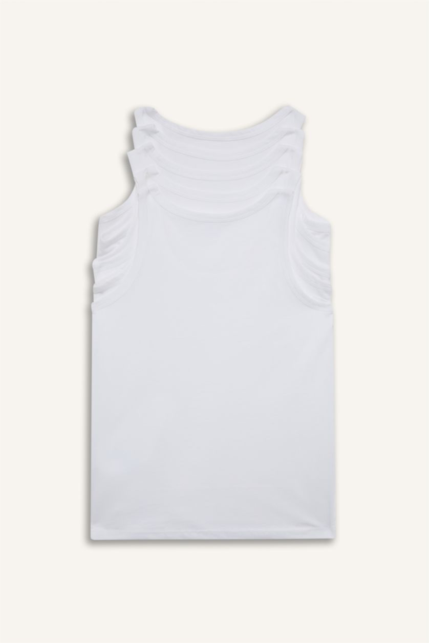 Erkek Çocuk - Genç Erkek Beyaz 5'Li Atlet Erkek Çocuk