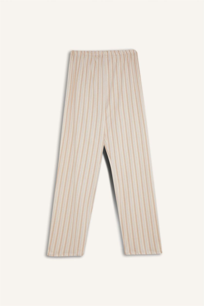 WOMAN Beige Fall in Love Buttoned Top Bottom 2 Piece Pajama Set