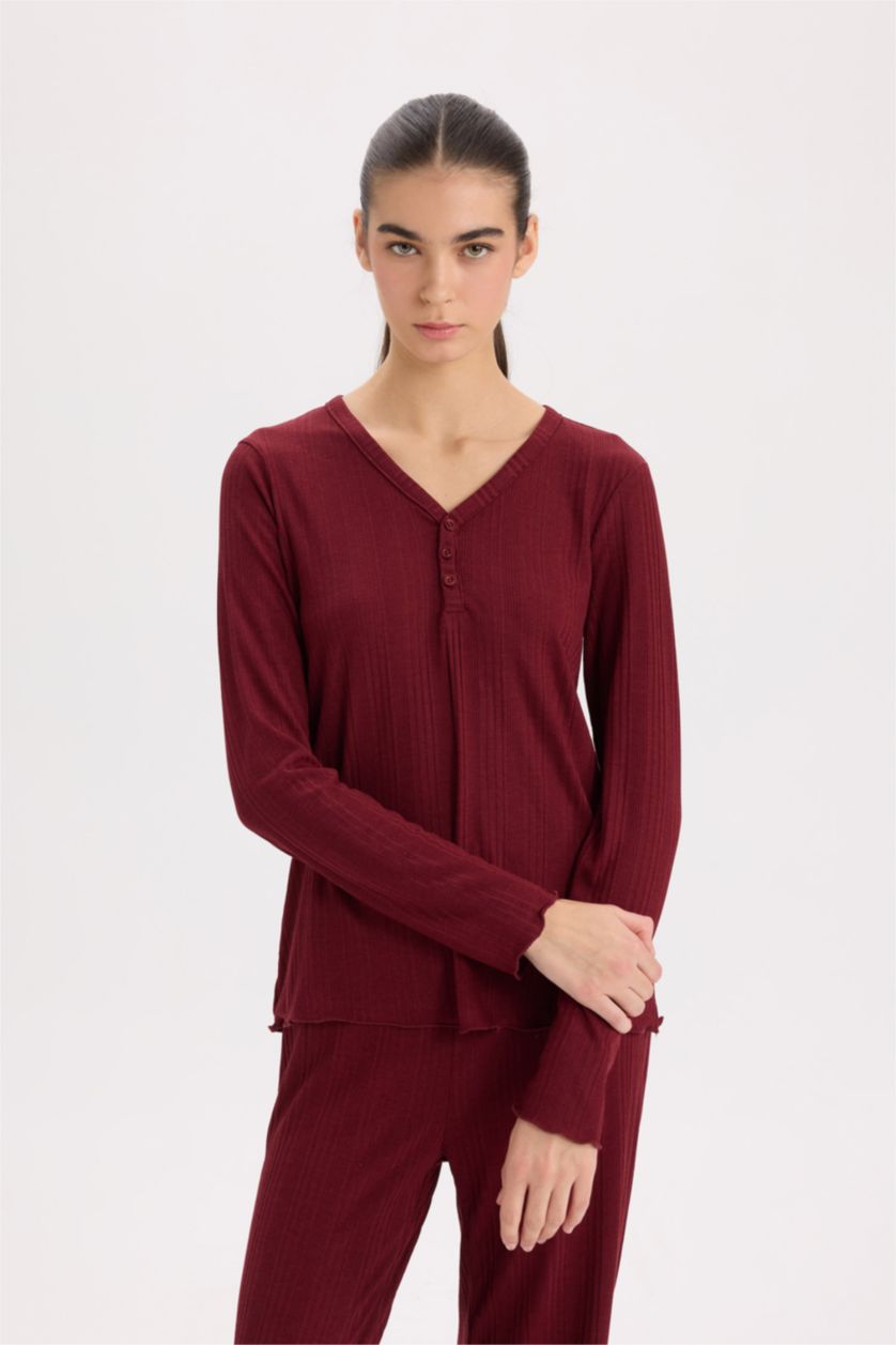 Kadın Bordo Ribana 2'li Takım