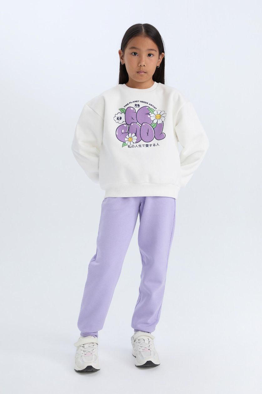 GIRLS & TEENS Lilac Girl Printed Jogger Sweatpants
