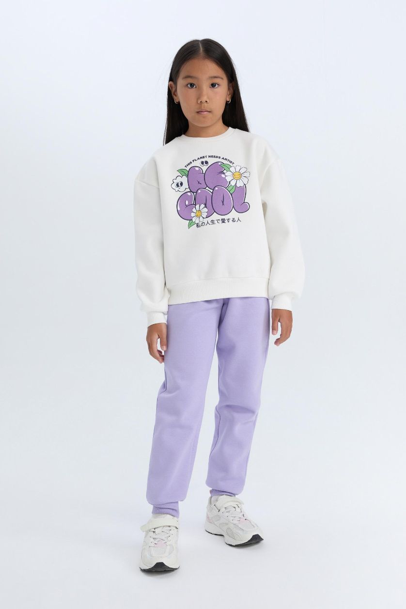 GIRLS & TEENS Lilac Girl Printed Jogger Sweatpants