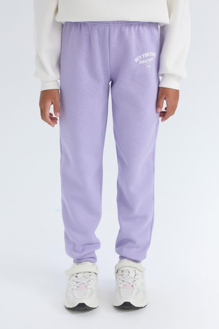 GIRLS & TEENS Lilac Girl Printed Jogger Sweatpants
