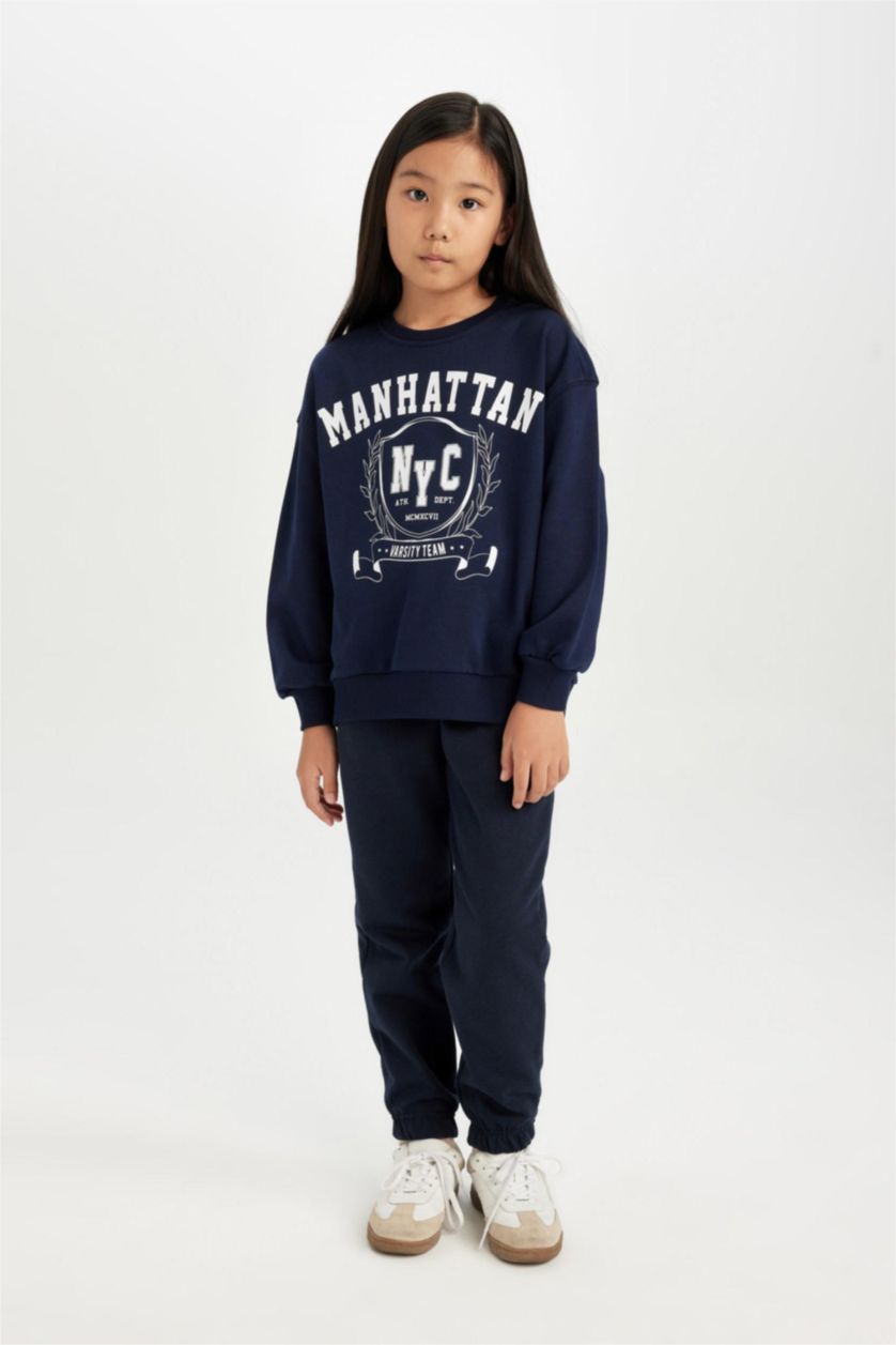 FILLES Marin Pantalon de Jogging pour Fille