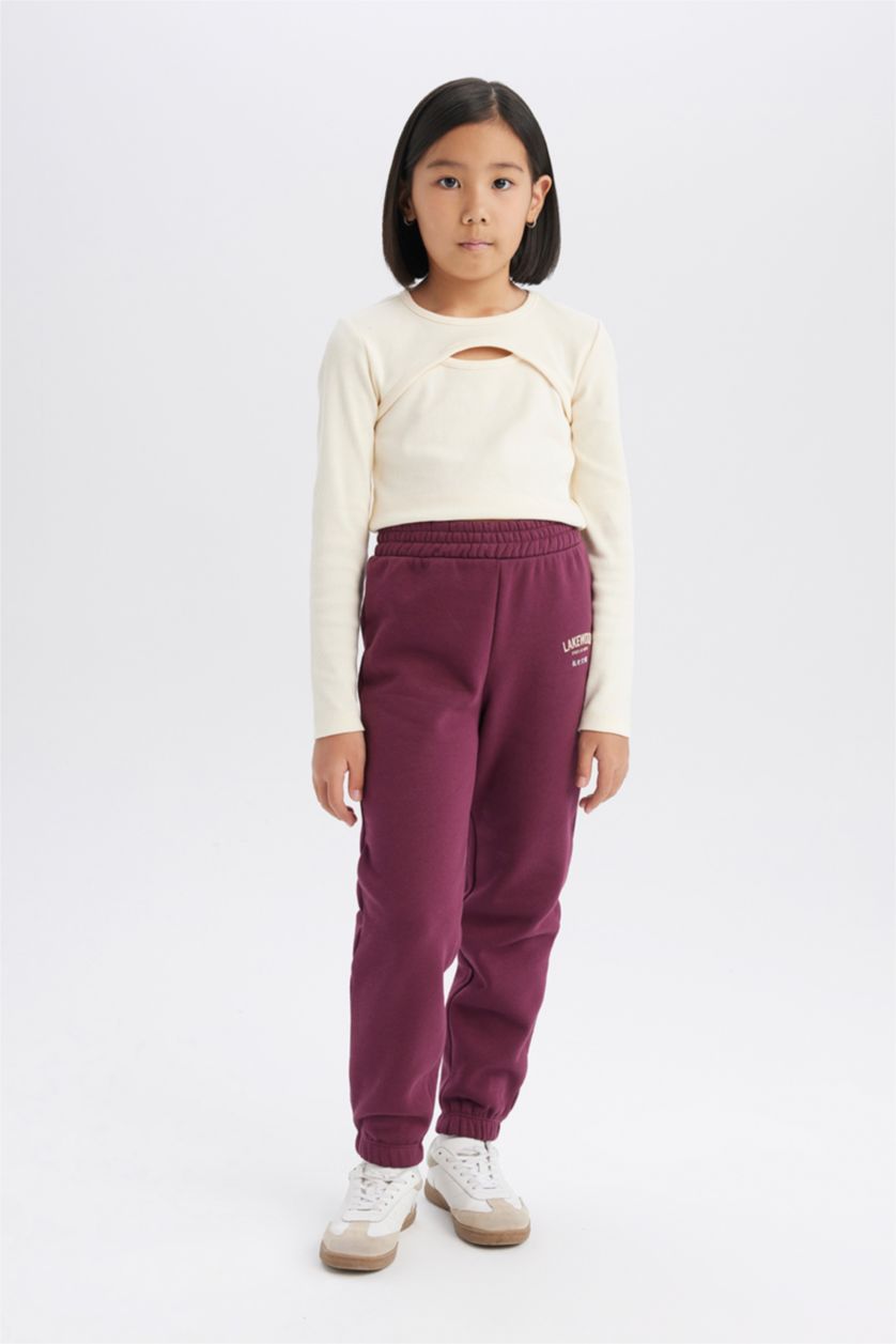 GIRLS & TEENS Bordeaux Girl Standard Fit Jogger Pants