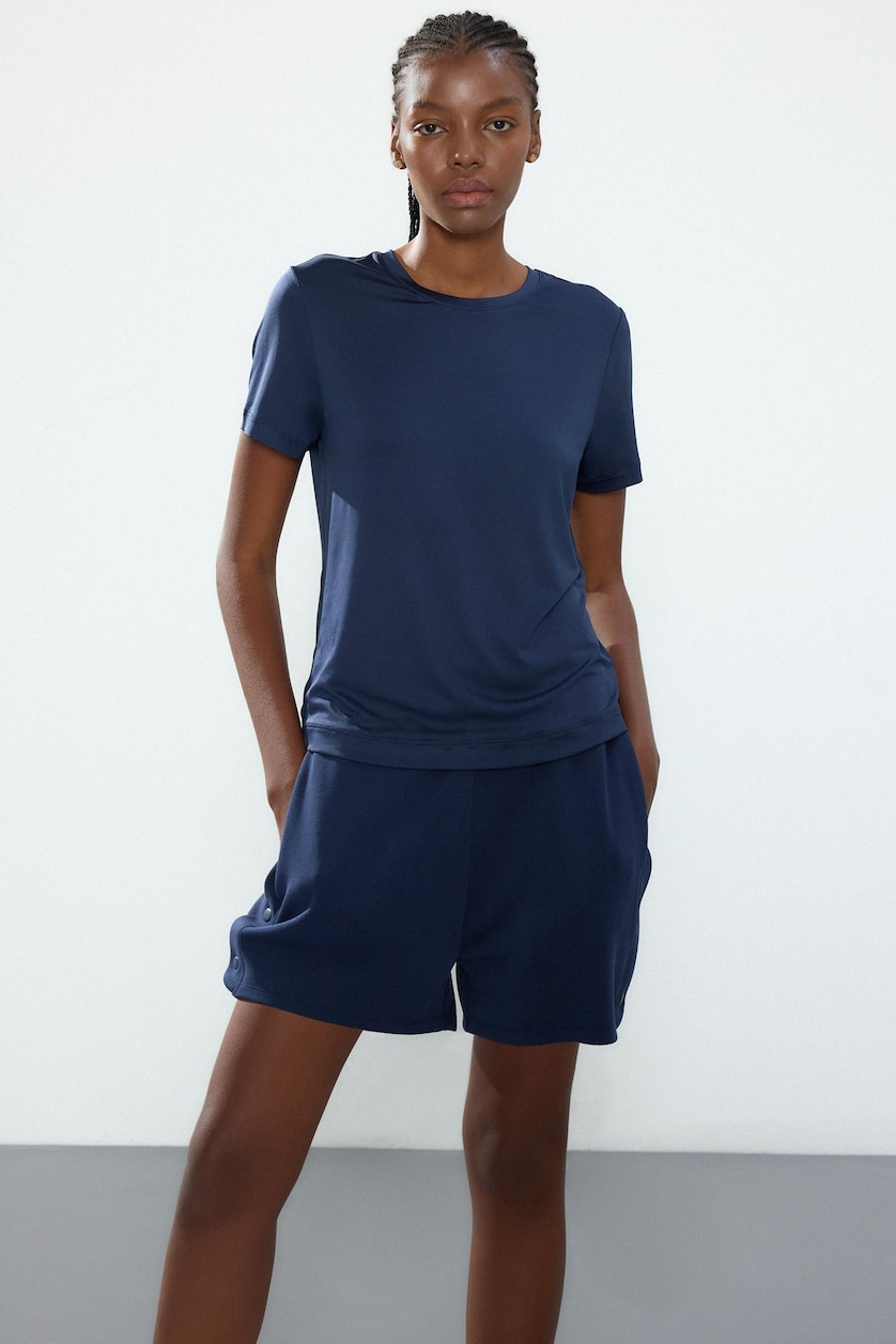 WOMAN NAVY Standard Fit Short Sleeve T-Shirt