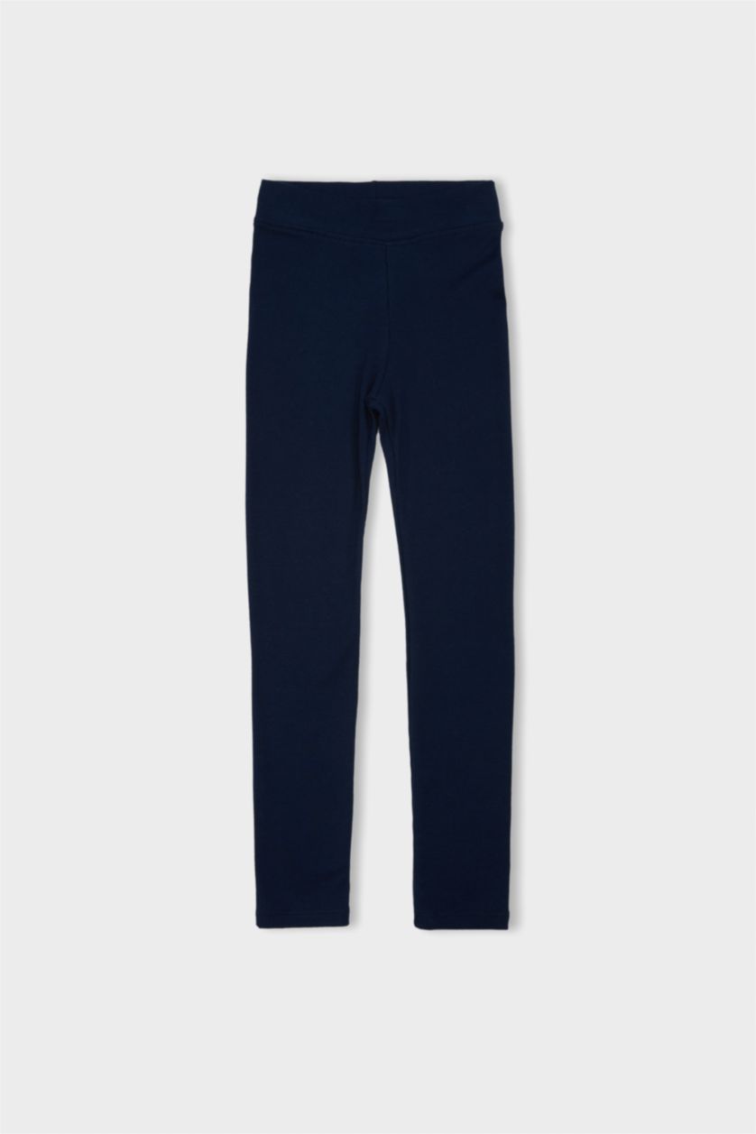 GIRLS & TEENS NAVY Girl Basic Elastic Waist Standard Length Camisole Leggings