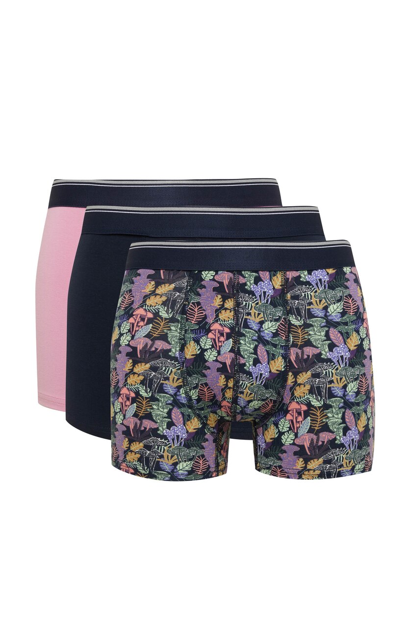 Erkek Lacivert Regular Fıt 3'lü Boxer