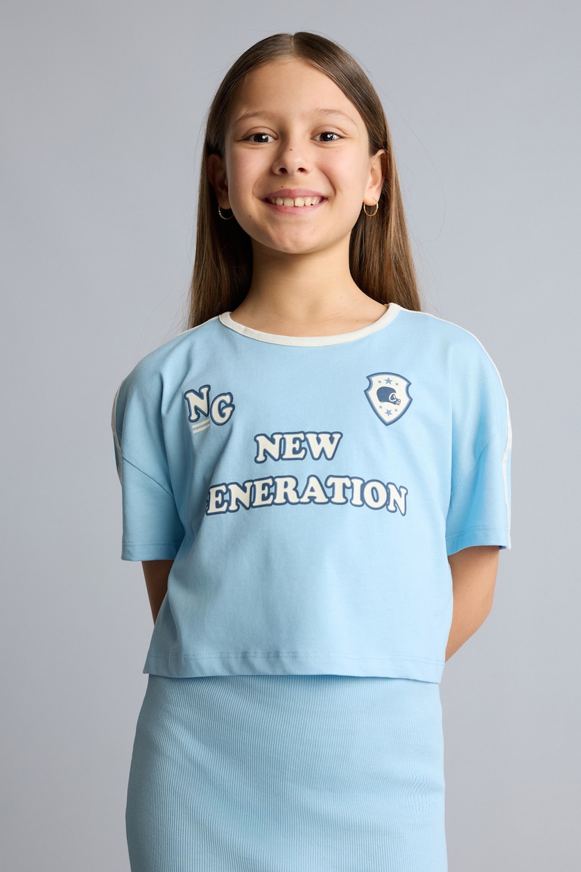 Girls & Teens Blue Girl Ribbed Camisole 2 Piece Dress