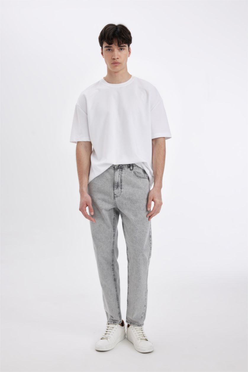 MAN Light Grey 90’S Slim Fit Trousers