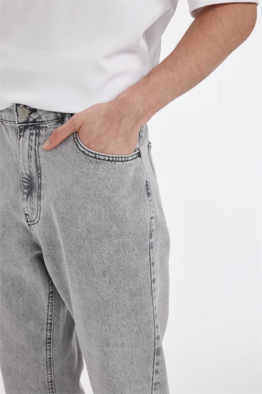 رجال رمادي فاتح 90’S Slim Fit Trousers