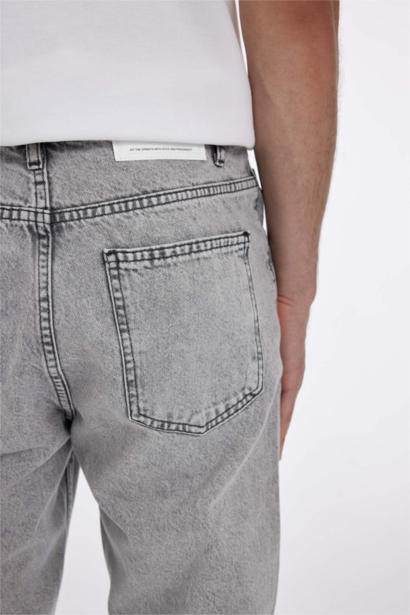 رجال رمادي فاتح 90’S Slim Fit Trousers