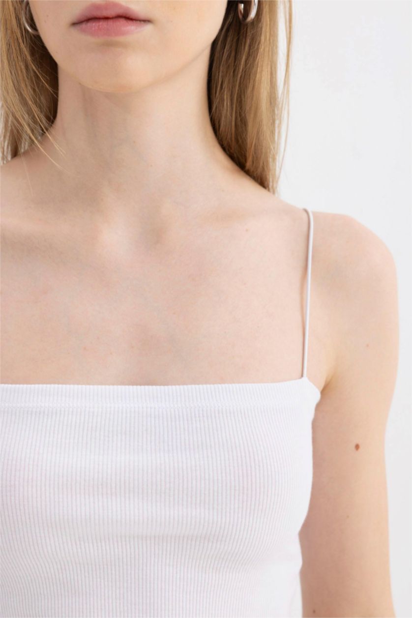 FEMME Noir Lot de 2 Crop tops basiques à bretelles