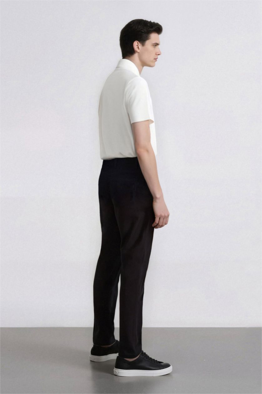 Man Blue Black Sergio Regular Fit Normal Waist Pipe Leg Straight Leg Jeans