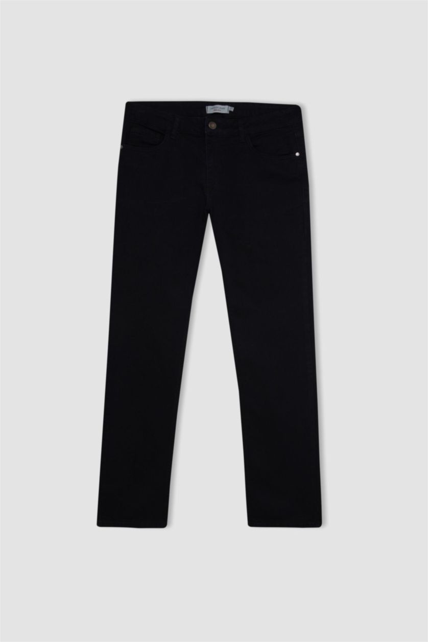 Man Blue Black Sergio Regular Fit Normal Waist Pipe Leg Straight Leg Jeans