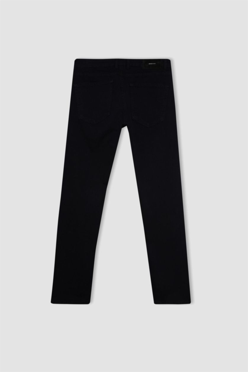 Man Blue Black Sergio Regular Fit Normal Waist Pipe Leg Straight Leg Jeans