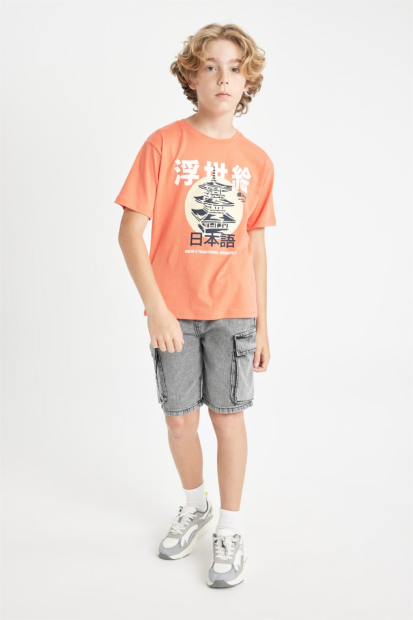 أولاد برتقالي تيشيرت ولادي نص ردن قصة عادية