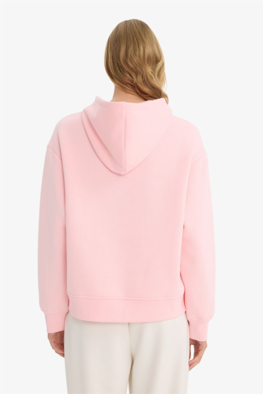 FEMME Rose Clair Sweat à capuche Coupe décontractée