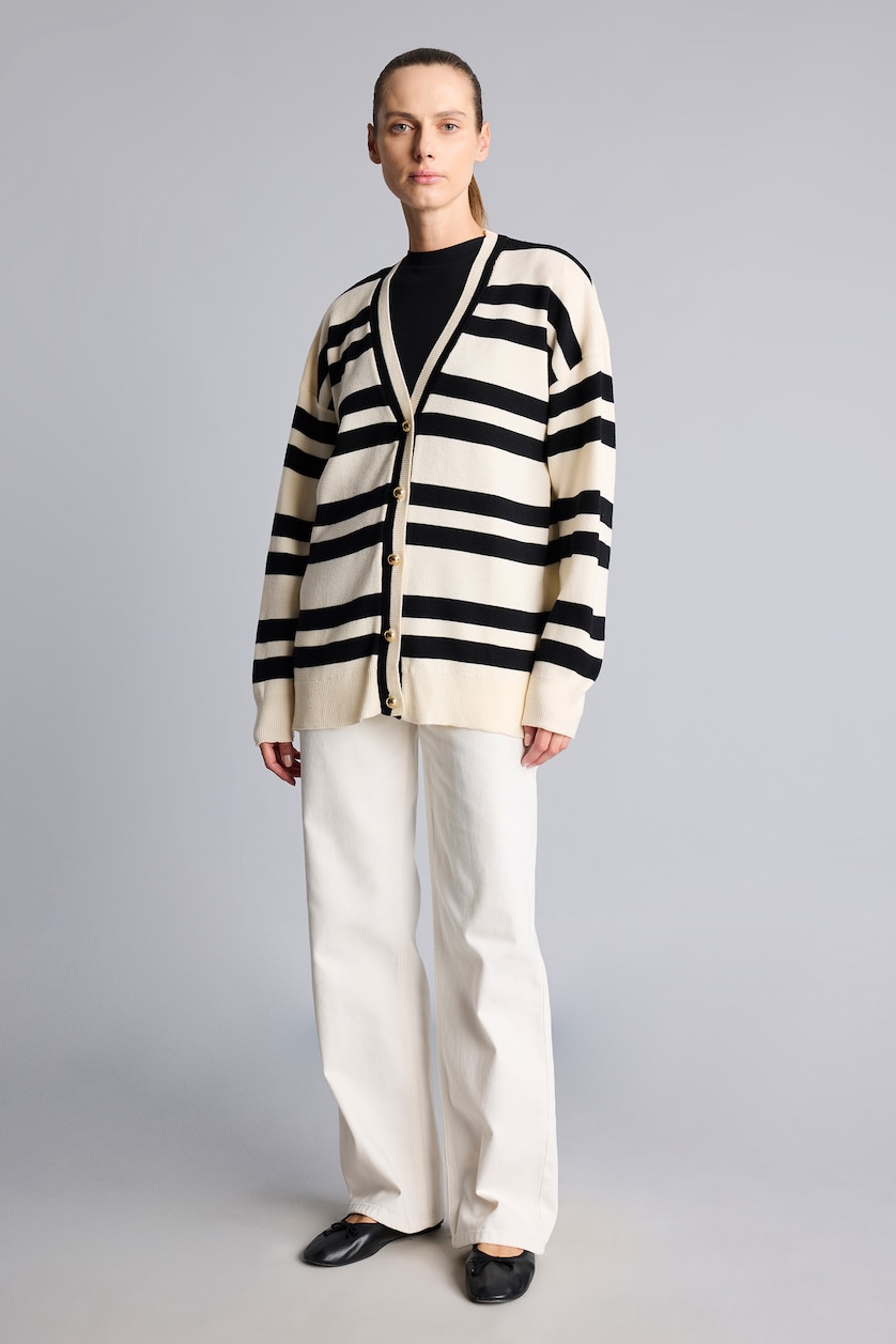 WOMAN Ecru Regular Fit Cardigan