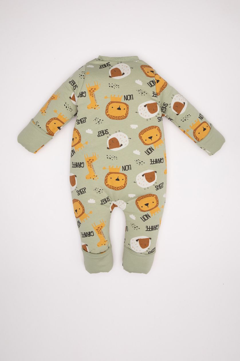 طفلة صغيرة أخضر فاتح جمبسوت بيبي اولادي حديثي الولادة بألياف ناعمة 2,5 توج