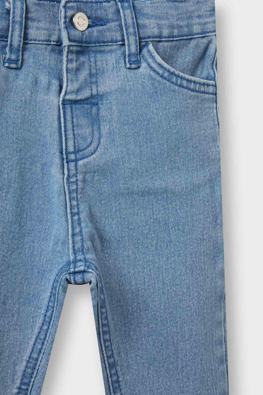 Erkek Bebek Mavi Pamuklu Jean Pantolon Erkek Bebek