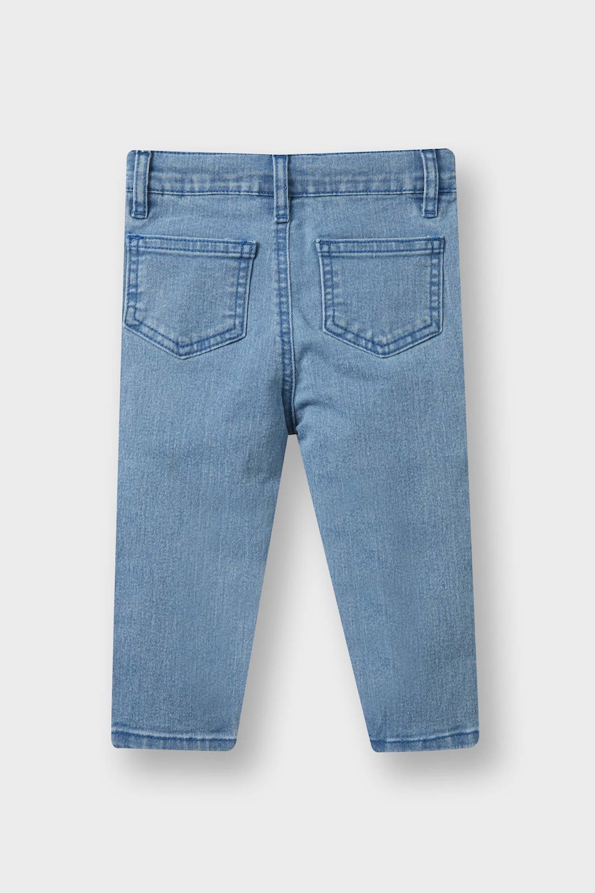 Erkek Bebek Mavi Pamuklu Jean Pantolon Erkek Bebek