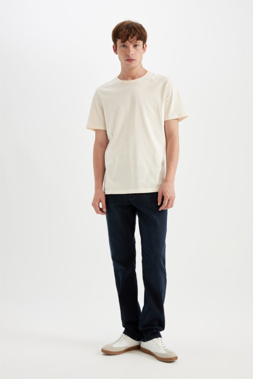 Man Blue Black Sergio Regular Fit Trousers