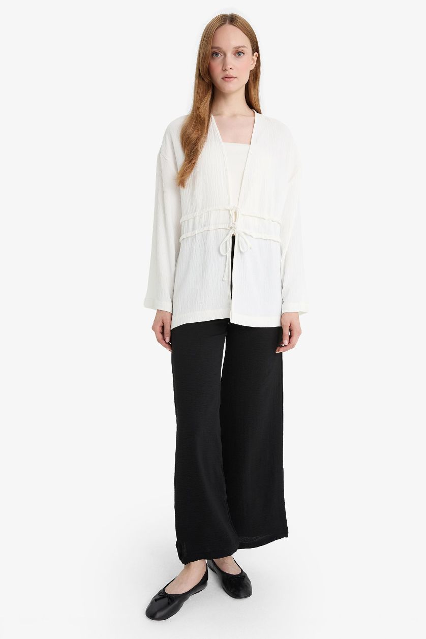 WOMAN Black Wide Leg Trousers