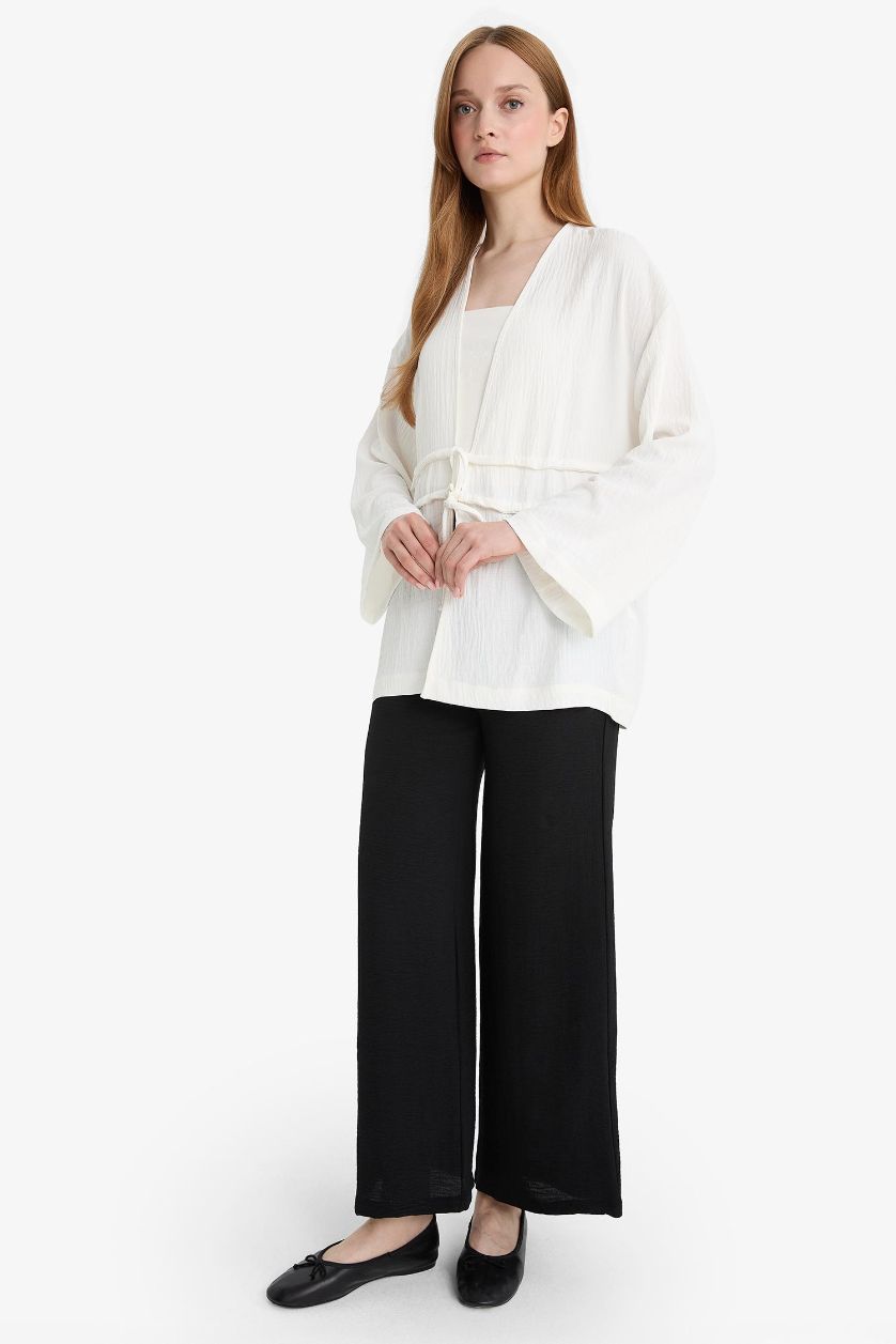 WOMAN Black Wide Leg Trousers