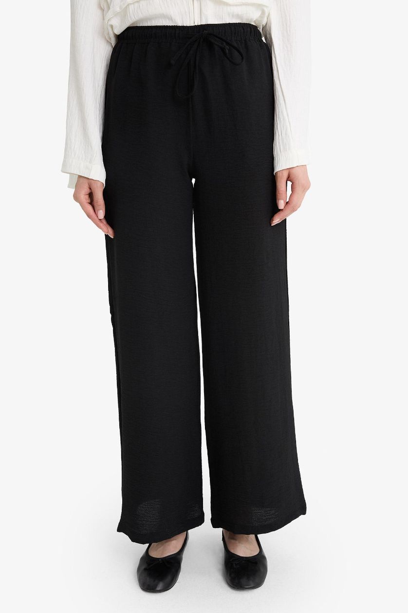 WOMAN Black Wide Leg Trousers