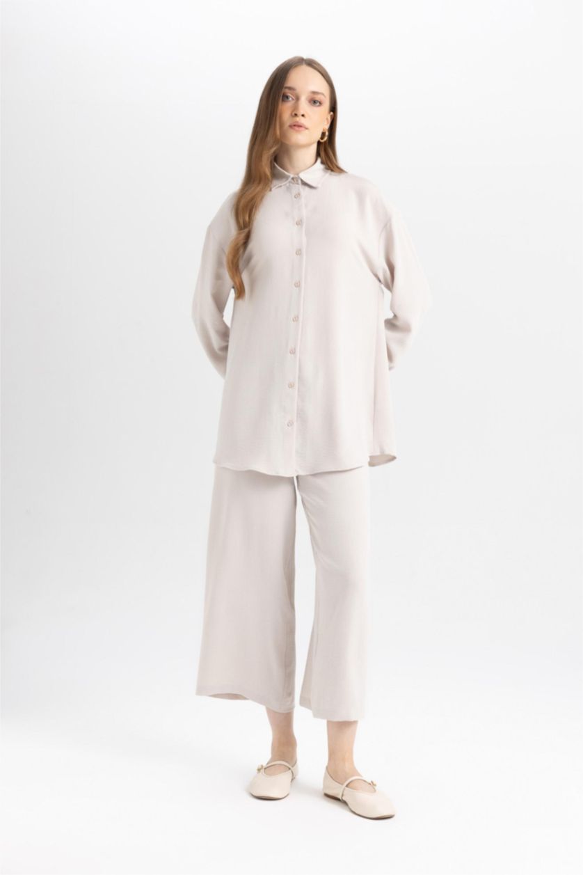 WOMAN Stone Wide Leg Trousers